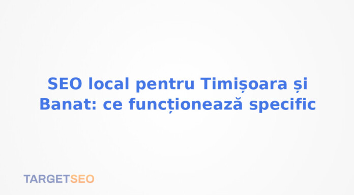 SEO local pentru Timișoara și Banat: ce funcționează specific