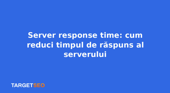 Server response time: cum reduci timpul de răspuns al serverului